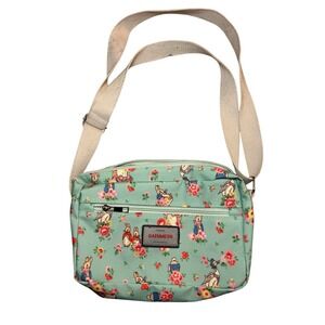 Gaenmesn Cross Body Purse Shoulder Bag Blue Rabbit Floral Limited Edition Easter
